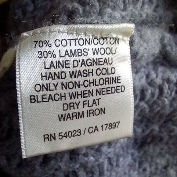 Old Navy Chunky Knit Grandpa Cardigan-Lambs Wool Blend-Belted-Button Front - Picture 9 of 10